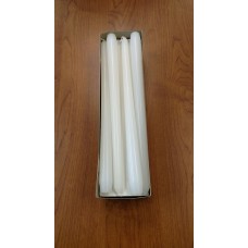 Candles Tapers Smokeless Dripless and Long Burning 10" 12" 15" Wh Unwrapped 1 Dz   152438190399